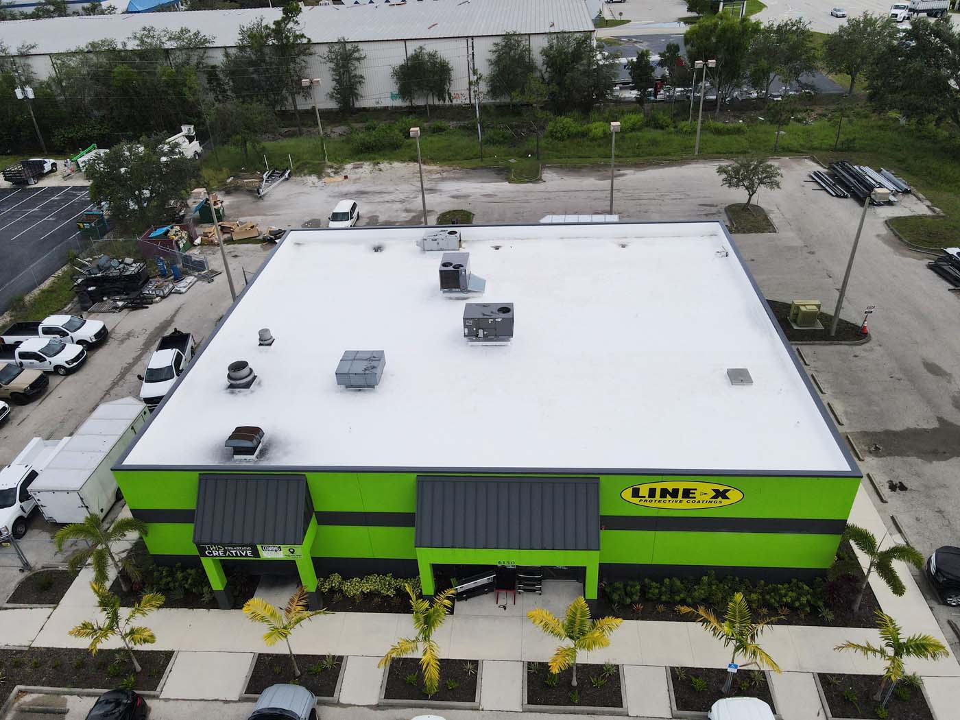 Commercial Flat Roof for Line-X